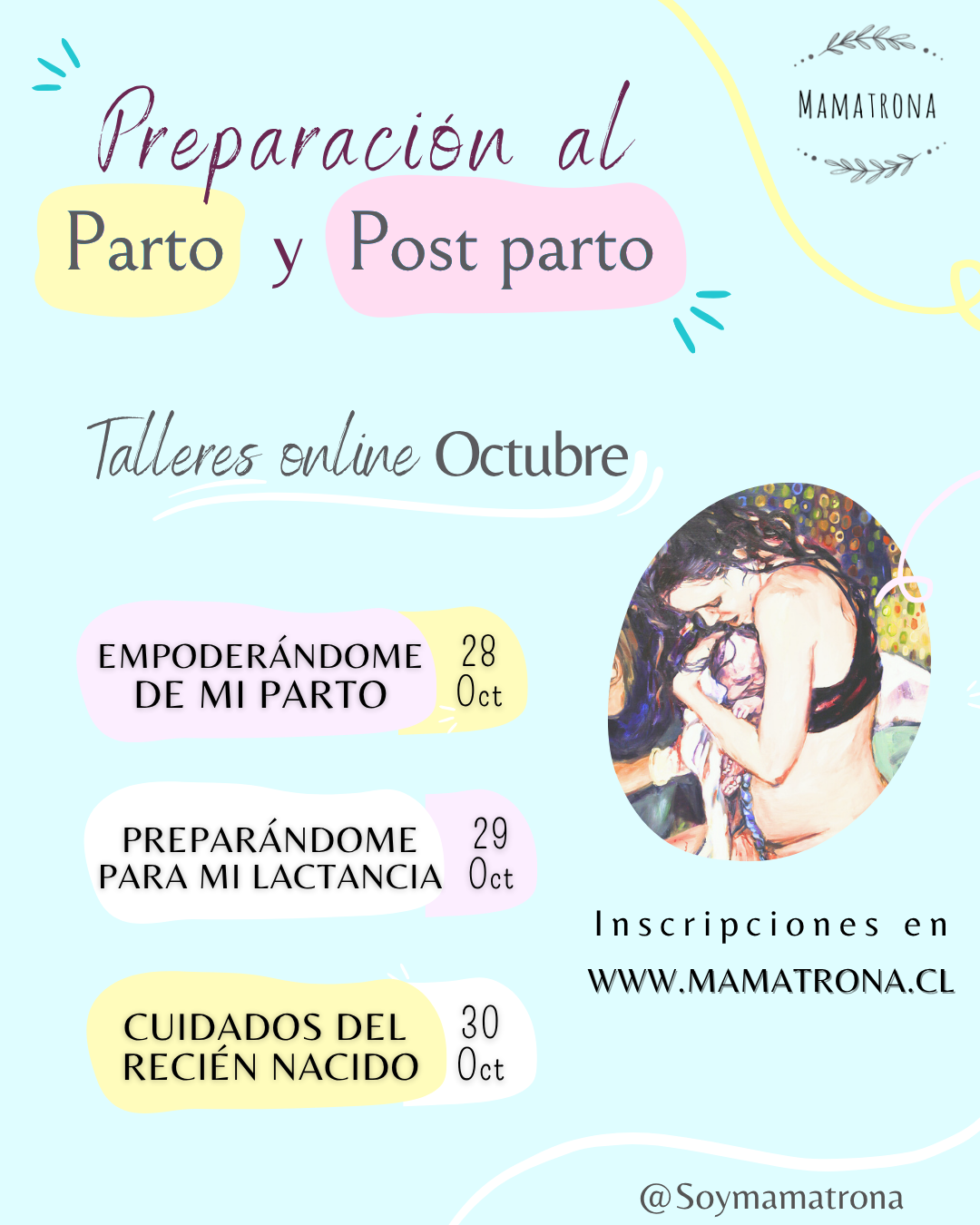 Programa Talleres Preparación al Parto y Post parto OCTUBRE