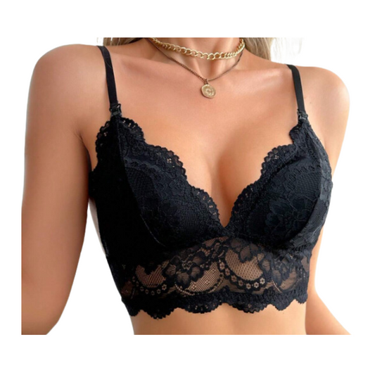 Bralette maternal negro